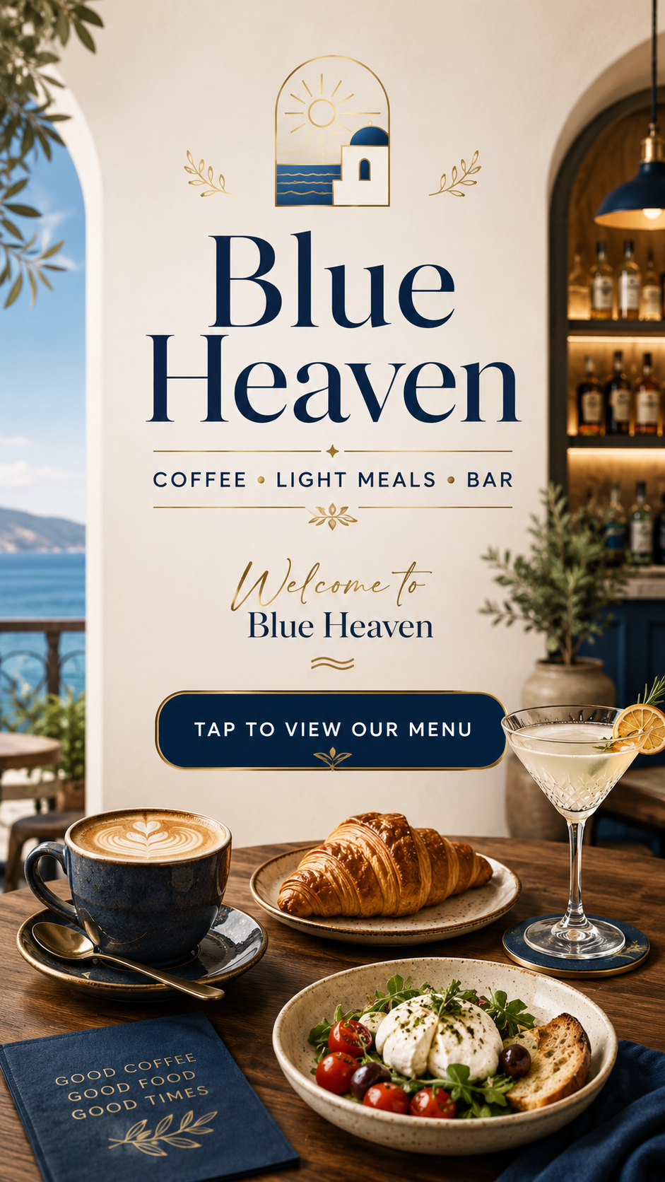 Blue Heaven Coffee, Light Meals and Bar